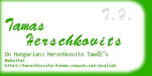 tamas herschkovits business card